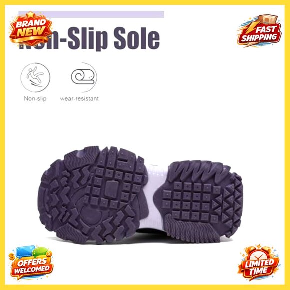 Kids Waterproof Snow Boots Insulated Anti-Slip Zipper Hook Loop Winter Shoes - Picture 6 of 6